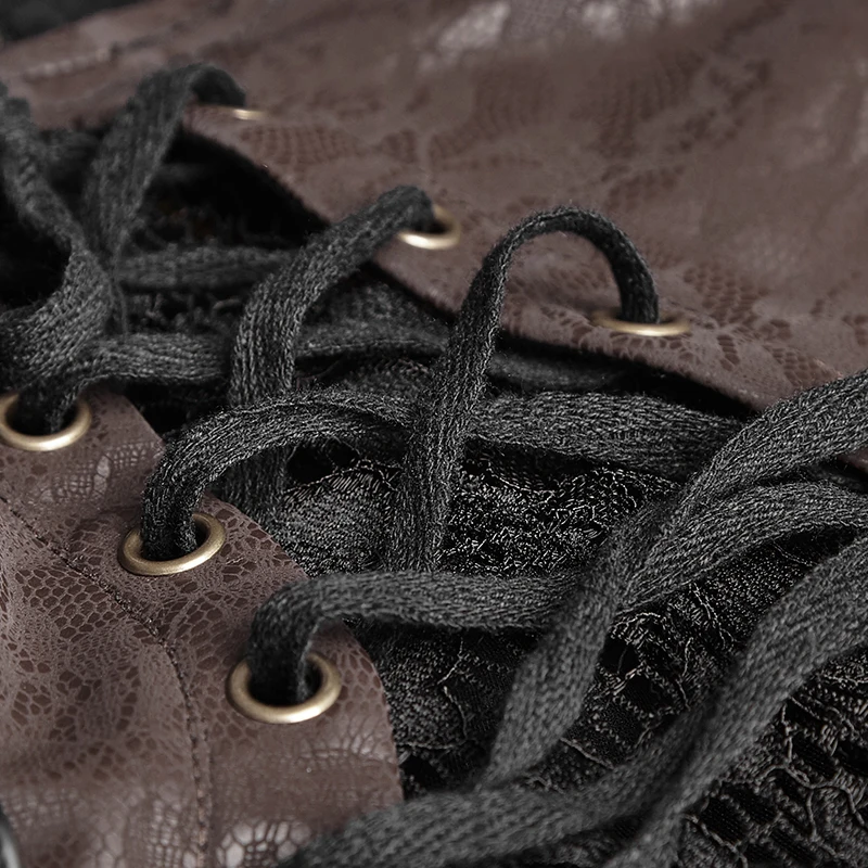 Панк рейв стимпанк анти-ремешки искусственная кожа сшивание бандаж стоячий