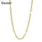 Женское классическое ожерелье Canner из стерлингового серебра 925 пробы с зажимом для бумаги, минимализм, ожерелье до ключиц, изящное ювелирное изделие, цепочка