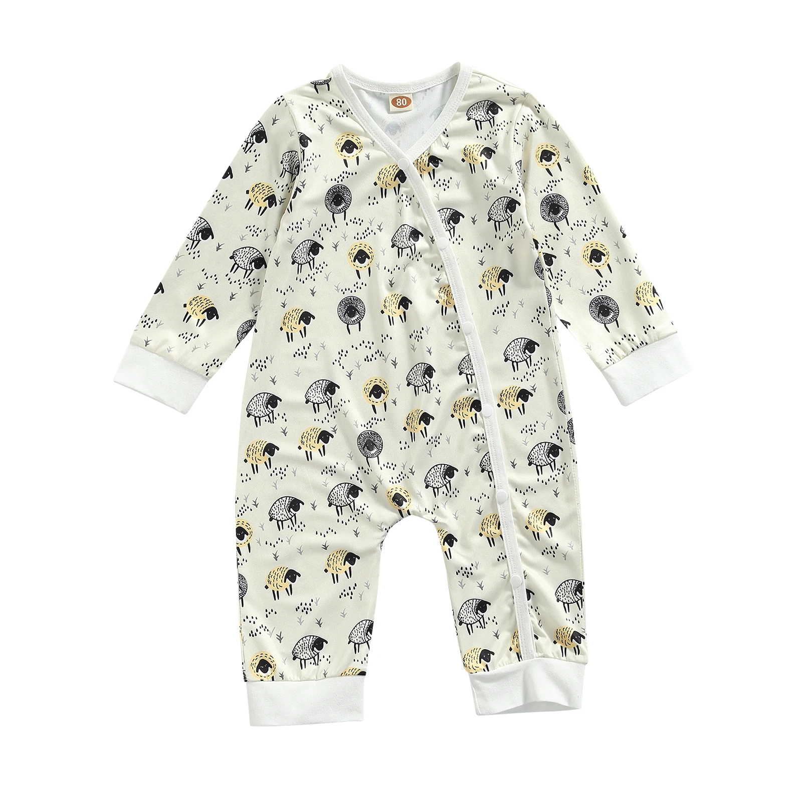 Комбинезон для новорожденных из хлопка с длинным рукавом на возраст 0 24