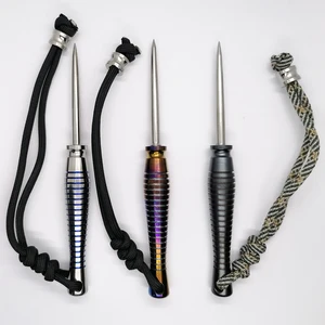 Mackwalker, 1 шт., 2 в 1, титановый нож ручной работы игла для чая, разбиватель стекла, ручной инструмент для повседневного использования