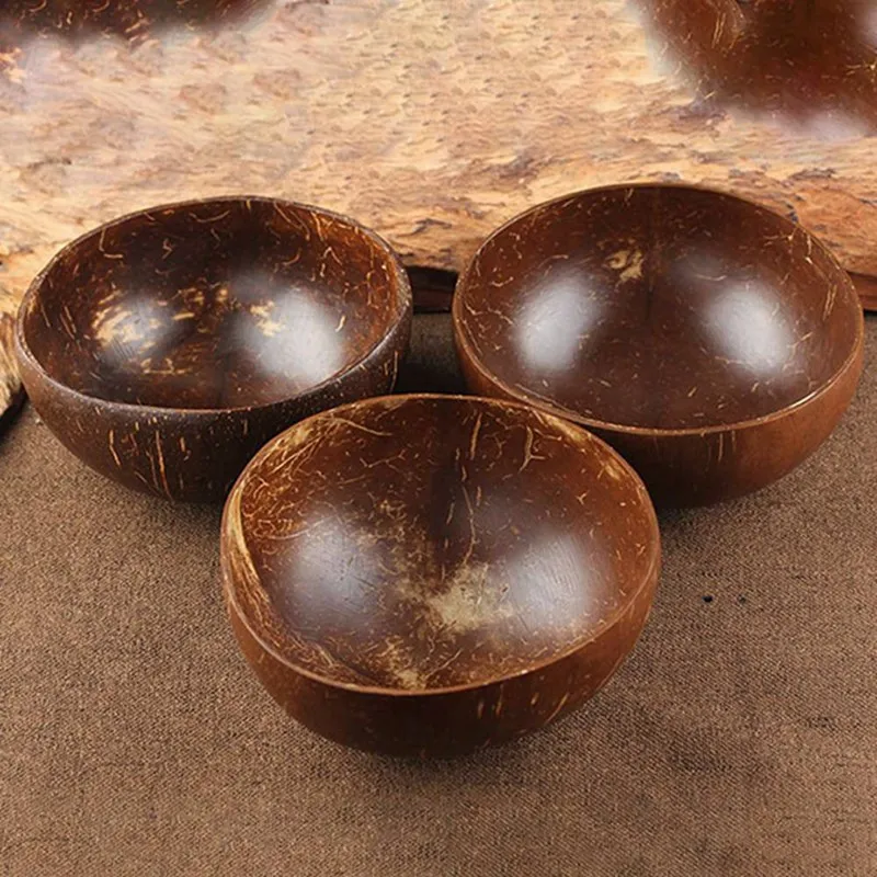 Естественный чашка в виде кокоса украшения фруктовый салат лапша рис чаша