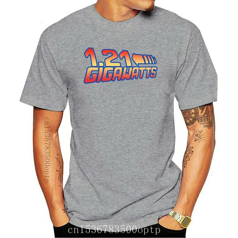 

Back to the Future 1.21 GIGAWATTS cult movie black t-shirt OZ9389 Cool Casual pride t shirt men Unisex New Fashion tshirt Loose