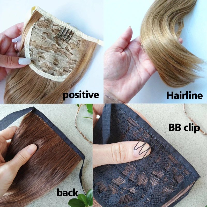 

LISI HAIR Long Wavy Wrap Around Clip In Ponytail Hair Extension Heat Resistant Synthetic Natural Wave Pony Tail Fake Hair