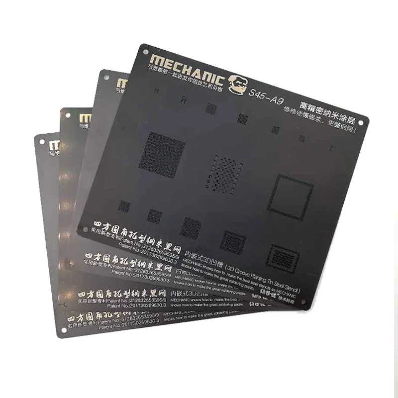 Черный трафарет Mechanic 3D Groove для телефона A8 A9 A10 A11 A12 CPU NAND Baseband IC Chip BGA реболлинг
