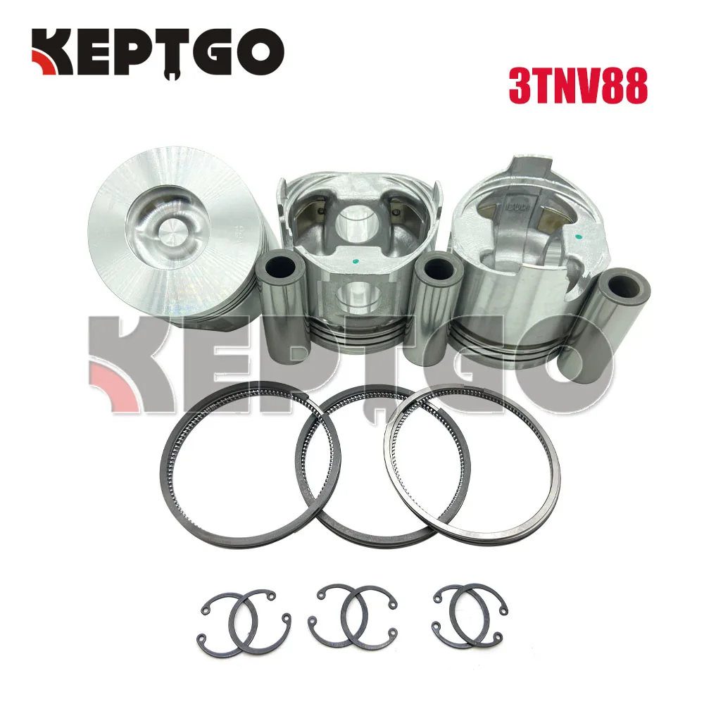 Новинка 3TNV88 поршень + комплект колец STD для двигателя Yanmar (3 комплекта) |