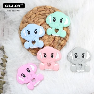 1 шт. без добавления бисфенола А животных силиконовые прорезыватели для зубов в виде слона для маленьких игрушки для режущихся зубов продукции Еда Класс стержень; Подарок на нулевой день рождения с рисунком в форме