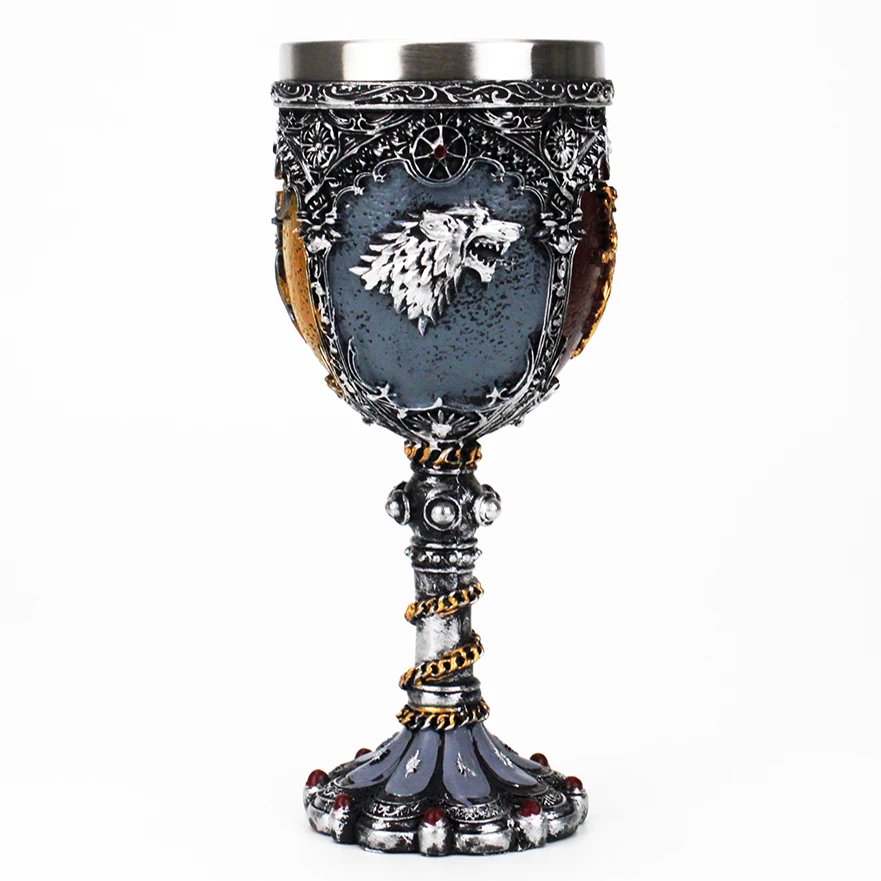 Кубок «Игры престолов», бокал для вина Nemesis Now sigili Wolf Head Goblet дни матери отца дни Хэллоуин получили подарок вентилятора 200 мл