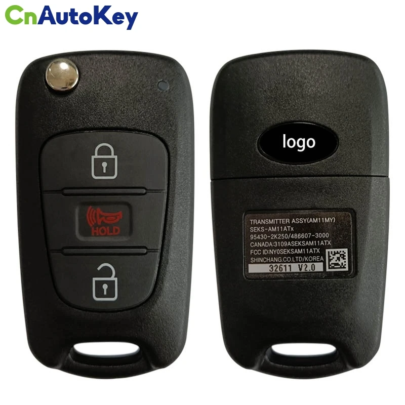 

CN051140 3 Buttons Original Car Key Fob For Kia Soul 2010+ Flip Key NY0SEKSAM11ATX 315MHz 95430-2K000 95430-2K250 95430-2K240