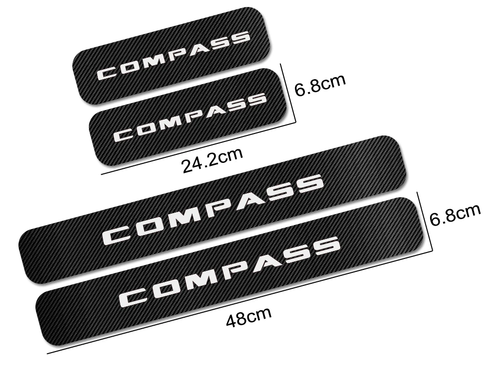 Для Jeep Renegade Wrangler JK TJ Rubicon Cherokee Patriot Trail Hawk Compass 4 шт. наклейки на пороги автомобиля аксессуары для тюнинга