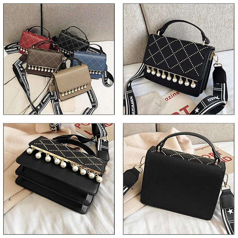 

Fashion Trendy ladies Small Square Bag luxury handbag women bags designer Solid Color Diamond channels Shoulder Messenger Bag