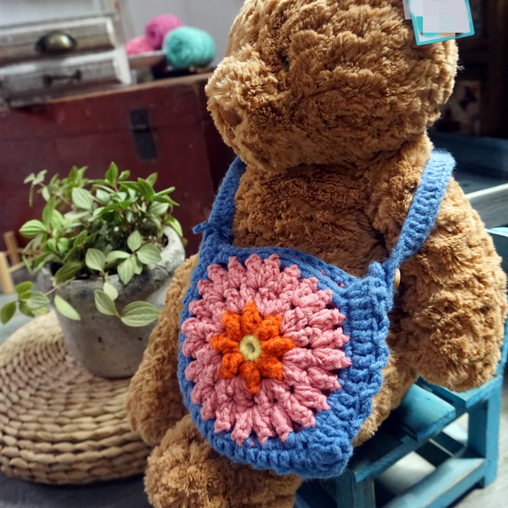 Ручная вязаная крючком сумка-мессенджер для маленькой девочки сумка подарка на