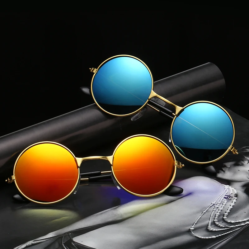 Классические Винтажные Солнцезащитные очки 2020 детские цветные зеркальные милые
