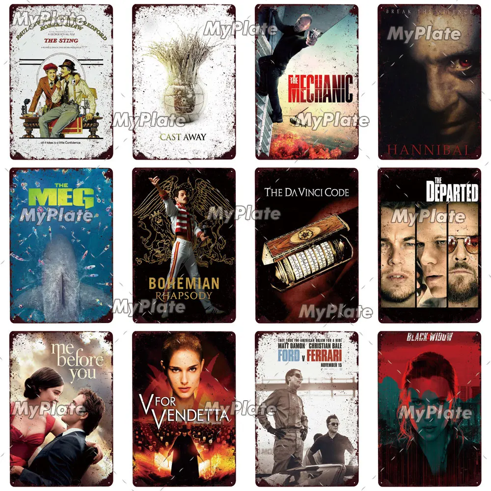 Плакат из фильма металлический знак винтажная табличка жестяная настенный декор