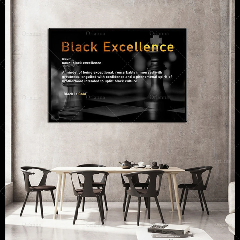 

Black Excellence|Black Culture|Large Wall Art|Canvas|Poster Print | Black Lives Matter | Home Office Bedroom Decoration Painting