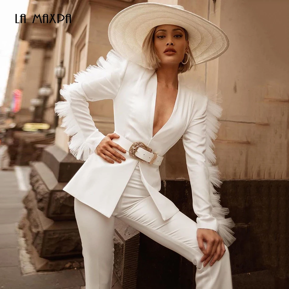 Новинка 2021 Модный женский костюм сексуальный сетчатый с v образным вырезом и