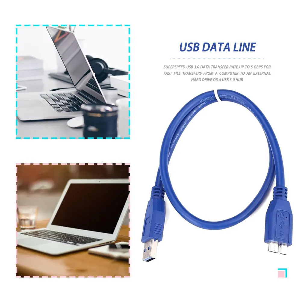 USB 3 0 A к Micro B кабель для WD Sea gate Samsung внешний жесткий диск имеет значение в синий 1
