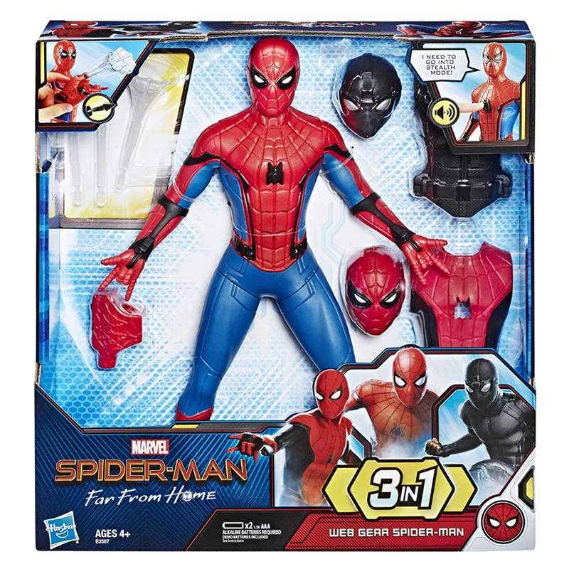 

The new Marvel hero big suit Spider-Man 3IN1 cross-dressing voice doll play house hand-made doll