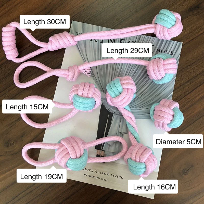 

Dog Rope Toy 6 Pack Chew Toys for Puppy Medium and Large Breeds Chewer with Ball Tough Teething Rope Tug of War & Fetching Bone