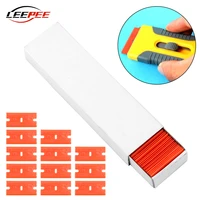 100pcs car scraper blade plastic universal for lable glue remover sticker squeegee household clean tools motorcycle accessories