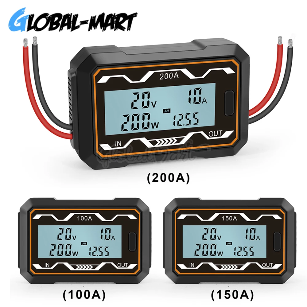 100A 150A 200A мультиметр Вольтметр Амперметр ваттметр тестер батареи автомобиля с