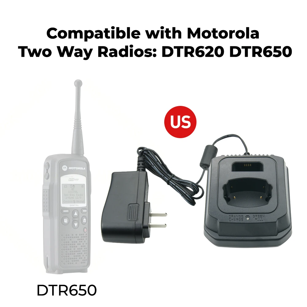 Cargador de bater&iacute;a CNB53964, Base de repuesto para Motorola DTR620 DTR650, Radios bidireccionales, cargador de bater&iacute;a de iones de litio, 10 Uds.-2