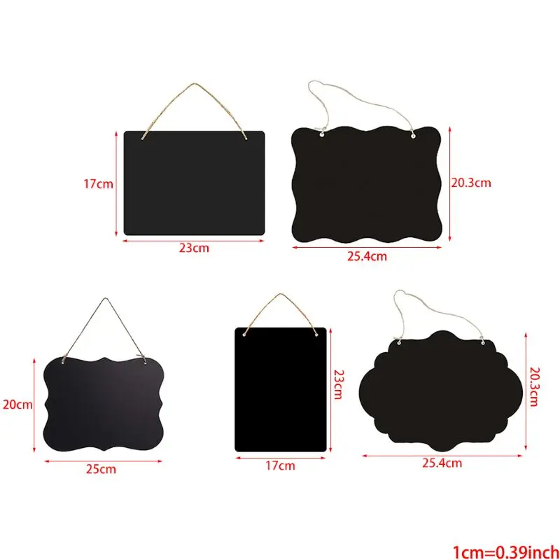 

Rustic Chalkboard Hanging Signs Double Sided for Standard Chalk Message Board fo 24BB