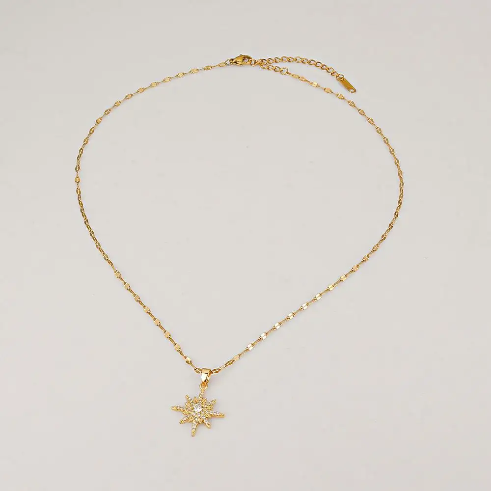 Ожерелье Laramoi Женская цепочка креативное ожерелье Золотая гептаграмма роскошная