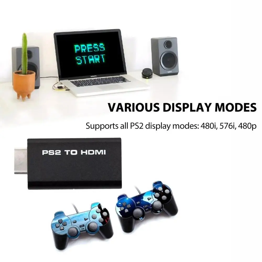 Видеоадаптер PS/2/HDMI Портативный для Sony PlayStation 2 Plug and Play |