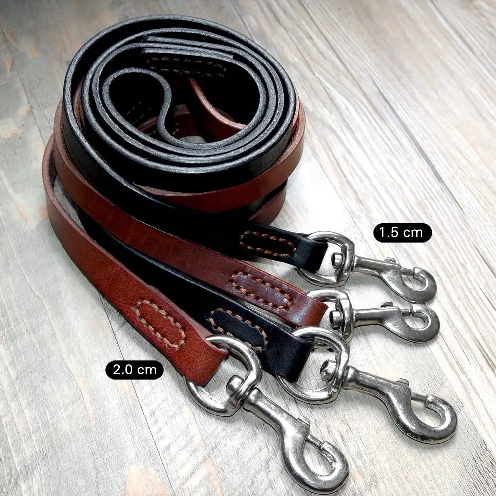 Поводок из натуральной кожи для дрессировки собак 4 фута сверхпрочный