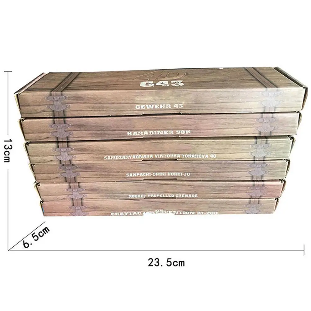 

A Set Of 6 Boxes Of 1:6 World Famous Spearmen Gun Model Color Gift Box Finished 4D Set Packaging Model Toy E5P9