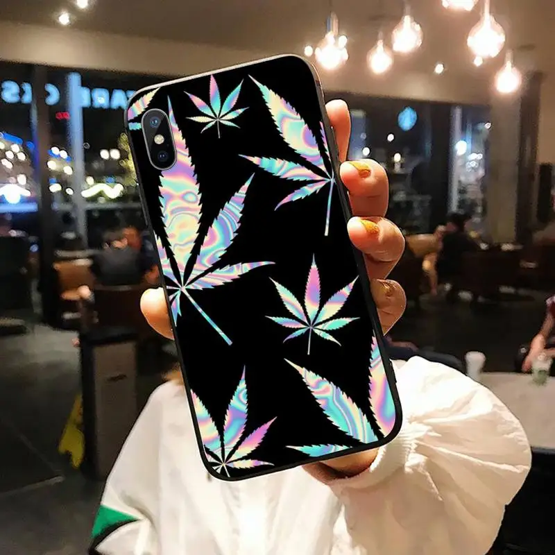 

Green weed marijuana pattern Phone Case for iPhone 11 12 pro XS MAX 8 7 6 6S Plus X 5S SE 2020 XR