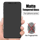 Матовое матовое закаленное стекло для iPhone X XS Max XR 11 Pro Max полное покрытие Защита экрана для iPhone SE 2020 7 8 6 6s Plus пленка