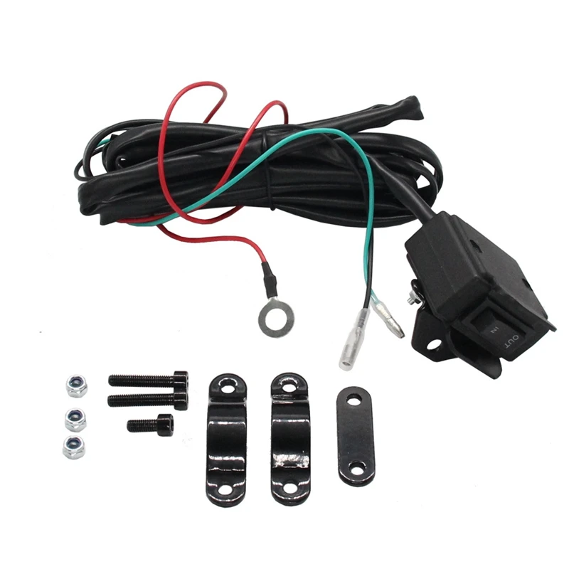 

12V Winch Rocker Thumb Switch ​with Mounting Handlebar Control Line Warn for ATV UTV Polaris 800 1000 KFI WARN Ramsey