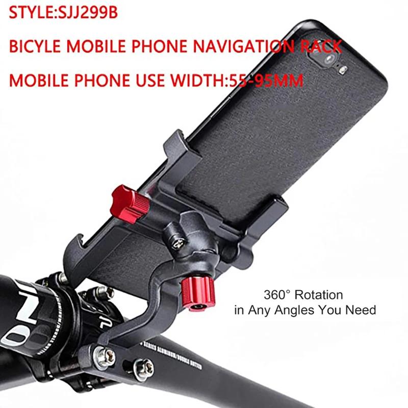 universal aluminum alloy bike bicycle phone holder racks motorcycle handlebar mount non slip moblie cell phone clip for bike free global shipping