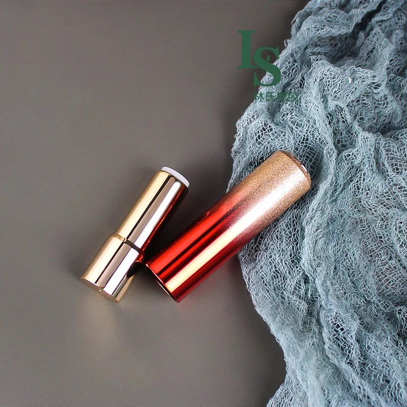 Пустая туба для блеска губ тубы с градиентом красные и Золотые круглые помады