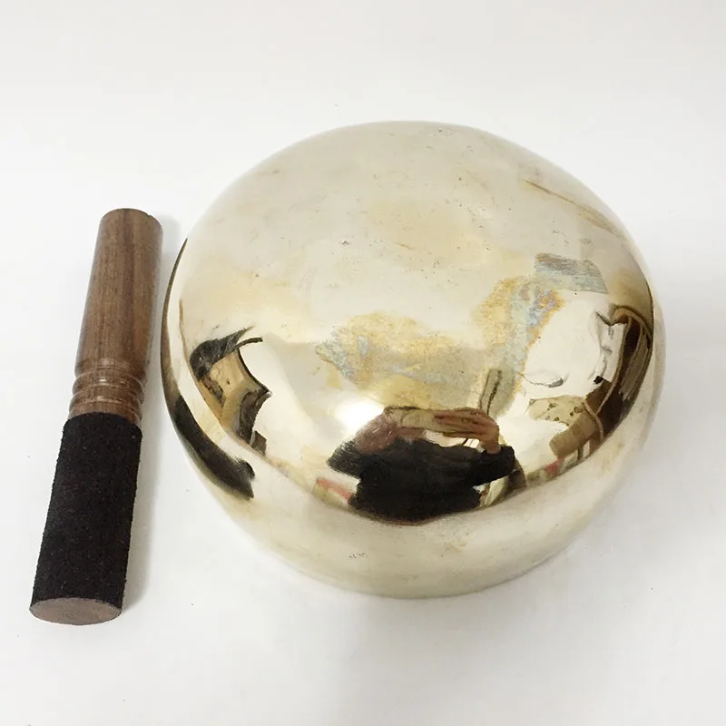 Лучшее качество из непалы Тибета желтые блестящие глянцевые поющие чаши | Дом и