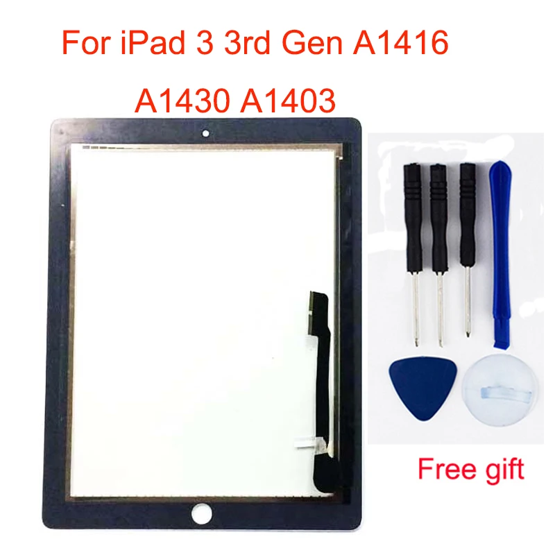 Черный/белый для iPad 3 3rd Gen A1416 A1430 A1403 сенсорный экран дигитайзер сенсор стекло+ ЖК-дисплей экран монитор модуль панель
