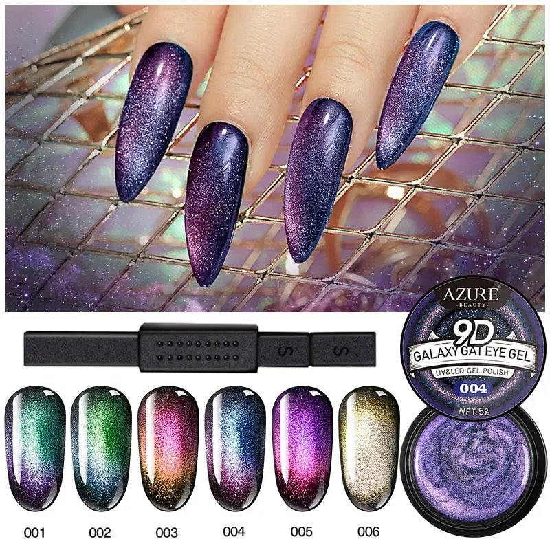 Lacheer 7 шт./партия лак для ногтей Хамелеон Полупостоянный Galaxy Star гель кошачий глаз