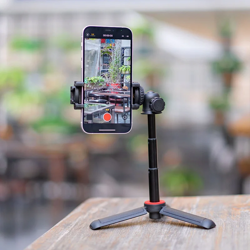 

Ulanzi Mini Foldable Tripod Smartphone Vlog Tripod Phone Holder For iPhone 12 Pro Max SLR Camera Vlog With Ballhead Adjustable