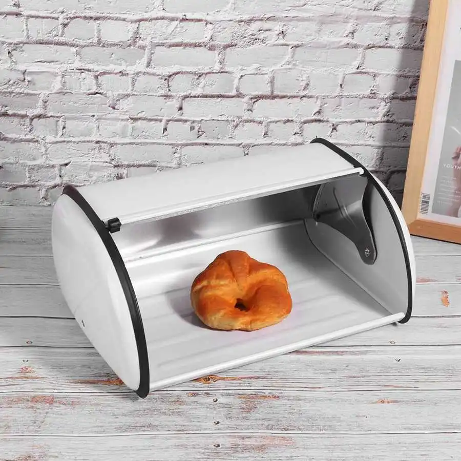 Старинный ящик для хранения большой Ёмкость Нержавеющая сталь Хлебница