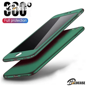 360 full body phone cases with glass for iphone 13 12 11 pro max xr xs protective case for iphone se2020 8 7 6 6s plus 5s cover free global shipping
