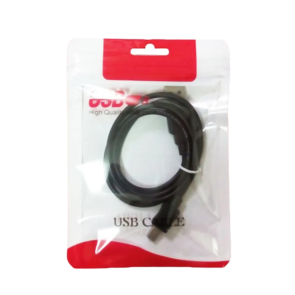 100 шт. Пластик Resealable USB зарядный кабель для передачи данных с линия отверстие для подвешивания Ziplock мешки для упаковки Водонепроницаемый, восстанавливающий, можно использовать снова и