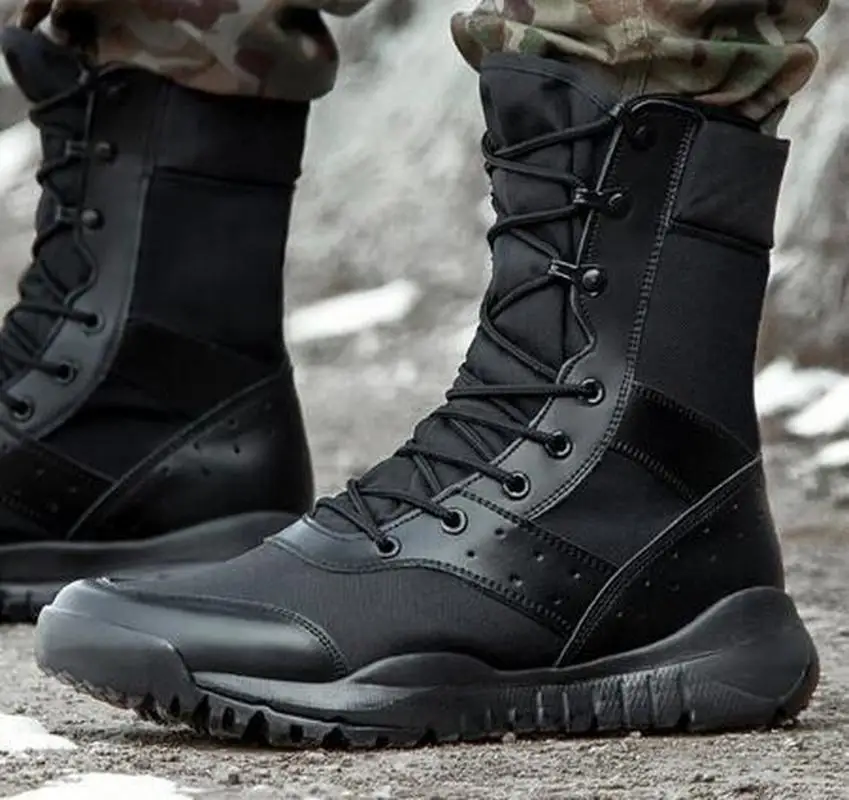 

Летние боевые ботинки для мужчин и женщин, альпинистские тренировочные легкие искусственные наружные походные дышащие сетчатые армейские ...