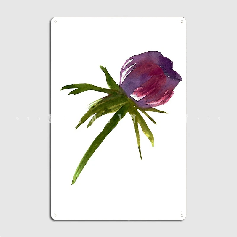 

Цветок анемона для сада. Винтажный симпатичный анемон. Металлический знак для клувечерние