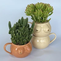 nordic human body ceramics flowerpot mug drinking cup room desktop planting cactus plantspot home decoration accessories crafts