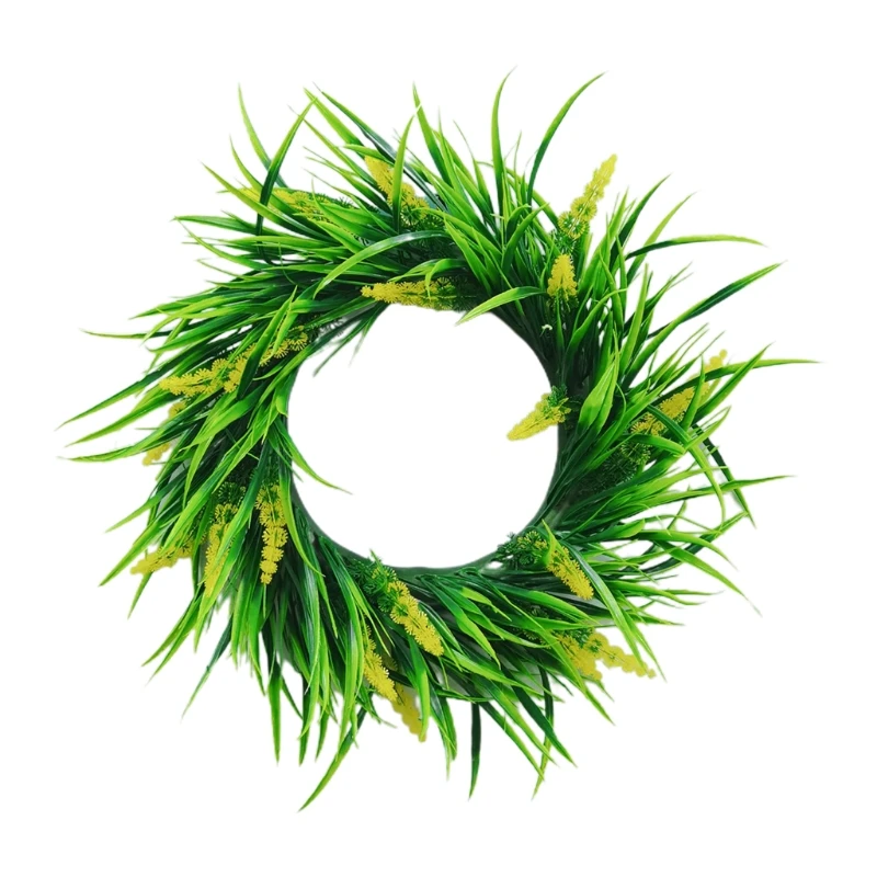 

Artificial Green Leaves Wreath 20inch Wreath Farmhouse Greenery Wreath for Front Door Hanging Wall Window Party Decoration