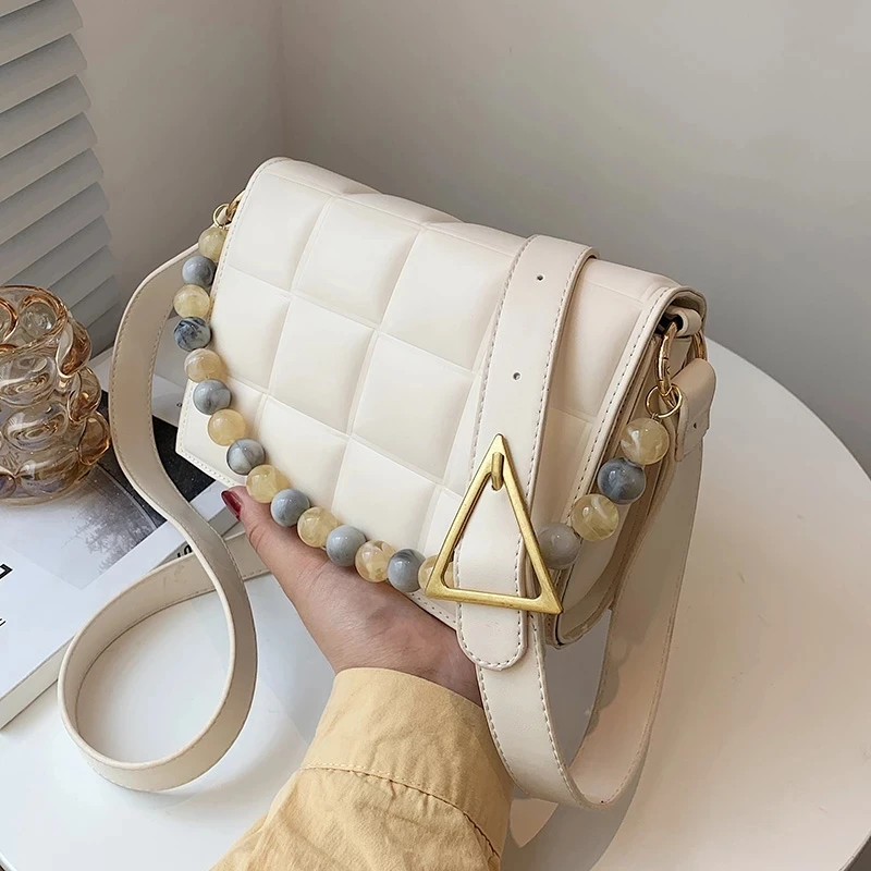 

Luxury Beaded Mini Shoulder Crossbody Messenger Bags for Women Female 2021 Fashion New Brand Design Handbags Bags Purse