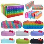 Кошелек, игрушки-антистресс с эффектом пузырька, Кошелек, Чехол-карандаш, игрушка-антистресс для взрослых, мягкие сжимаемые игрушки для детей