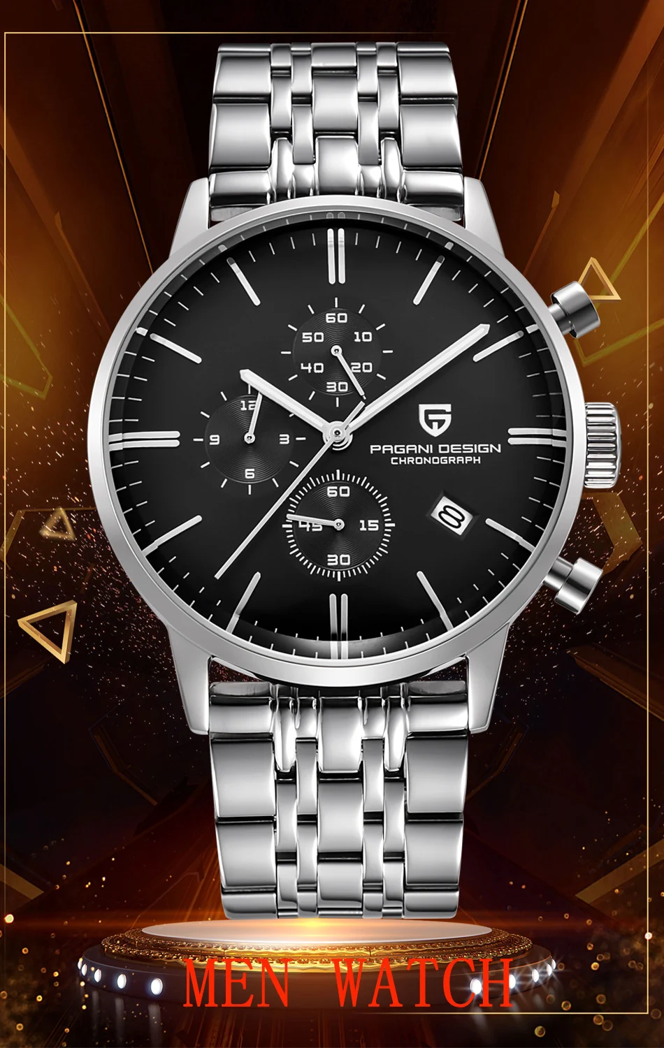 Бренд класса люкс водонепроницаемые 30 метров кожа Япония Seiko VK67 движение кварцевые часы для мужчин Relogio Masculino подарок Bluetooth гарнитура