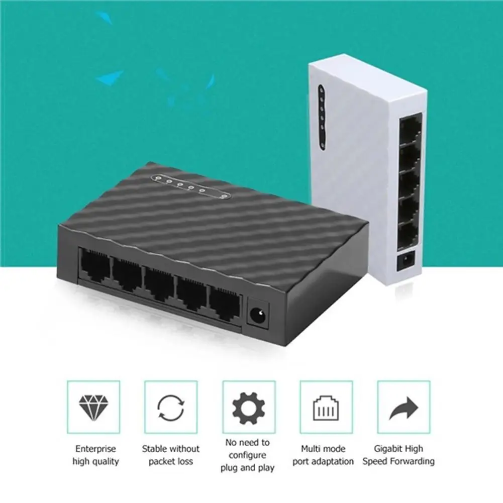 

ЕС/США 5-портовый гигабитный Ethernet смарт-коммутатор высокопроизводительный коммутатор Ethernet 1000 Мбит/с